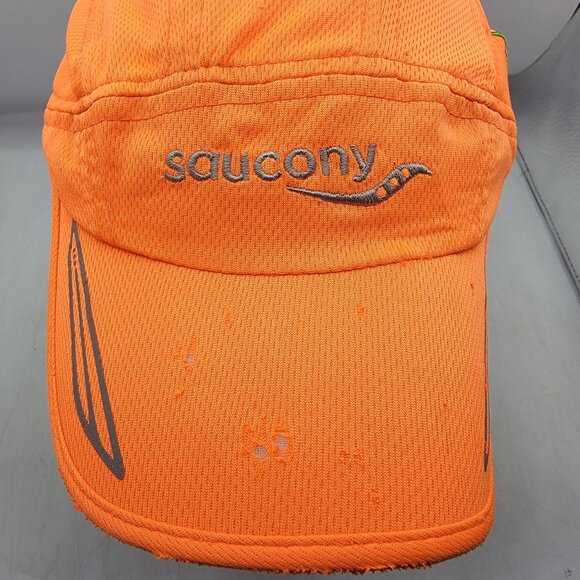 Saucony A Snails Pace Orange Running Hat Cap Athletic Lightweight Outdoors - Picture 9 of 9